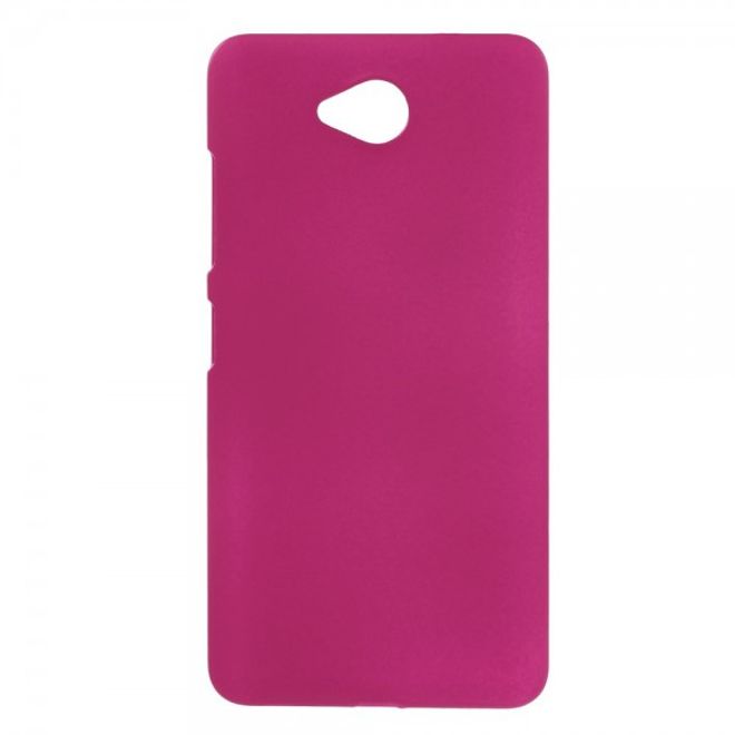 Microsoft Lumia 650 Gummierte Hart Plastik Case Hülle - rosa