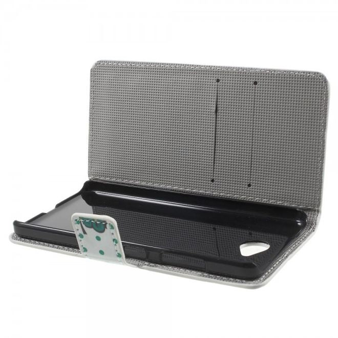 Microsoft Lumia 650 Leder Cover Hülle mit schlafender Eule