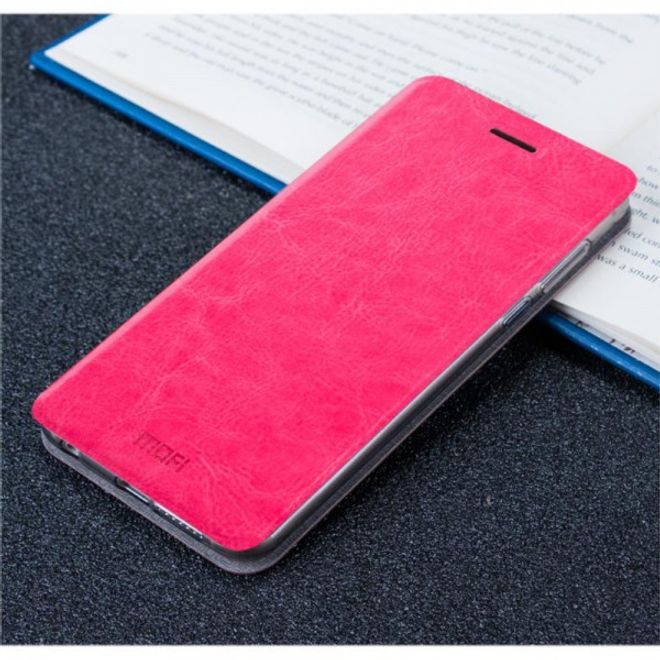Huawei Honor 8 - Mofi Handycase - Cover aus Leder - Rui Series - mit Standfunktion - rosa