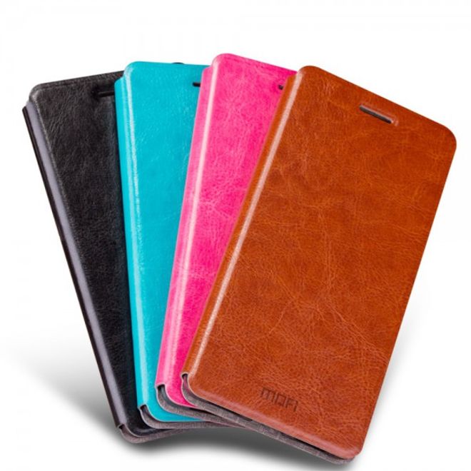 Huawei Honor 8 - Mofi Handycase - Cover aus Leder - Rui Series - mit Standfunktion - rosa