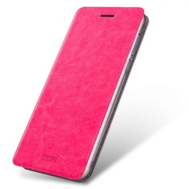 Huawei Honor 8 - Mofi Handycase - Cover aus Leder - Rui Series - mit Standfunktion - rosa