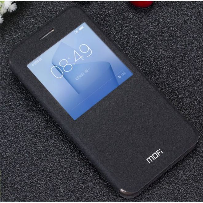 Mofi - Huawei Honor 8 Hülle - Case aus Leder - Hui Series - mit Fenster - schwarz