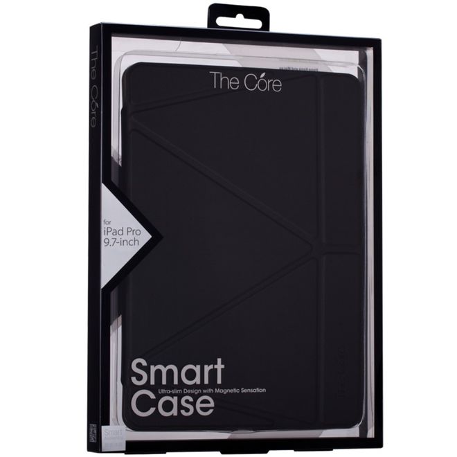 Momax - iPad Pro 9.7 Smart Case - Hülle aus Leder - The Core Series - faltbar - schwarz