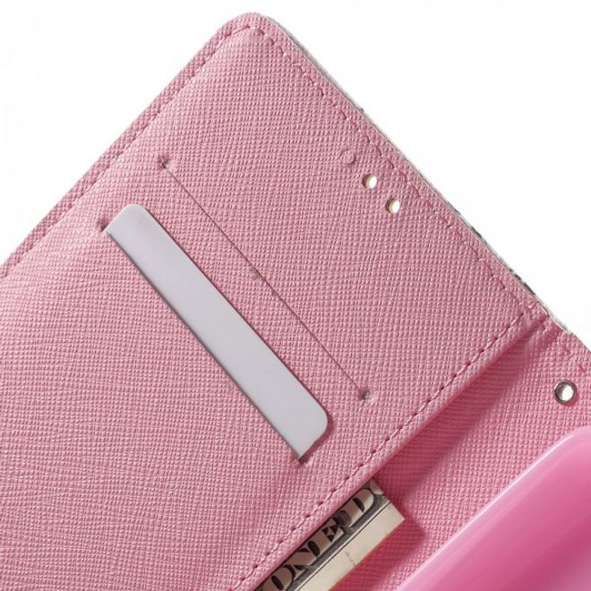 Motorola Moto X Play Leder Cover mit Eiffelturm und Rosen