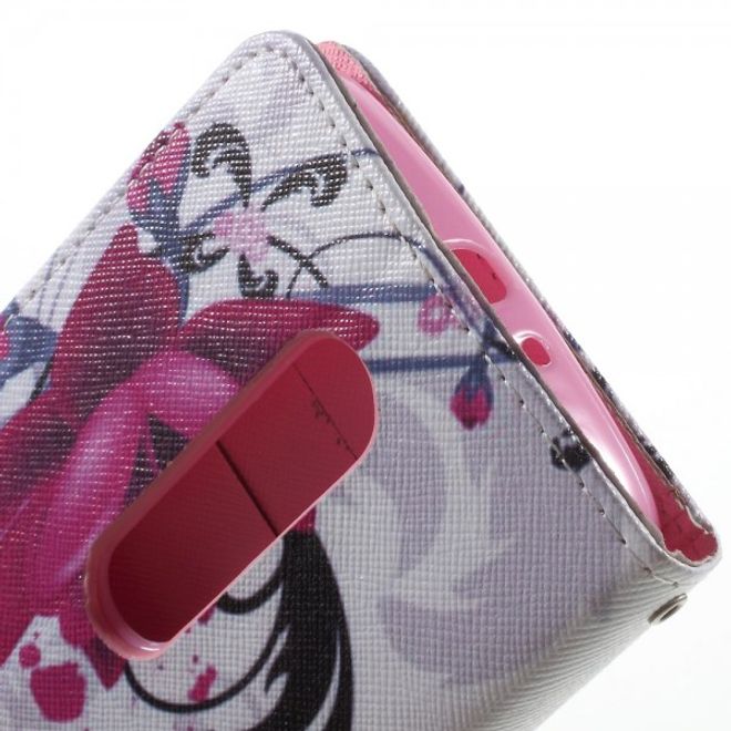 Motorola Moto X Play Leder Cover mit Lotus Blumen