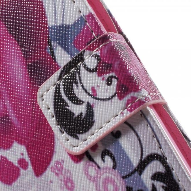 Motorola Moto X Play Leder Cover mit Lotus Blumen