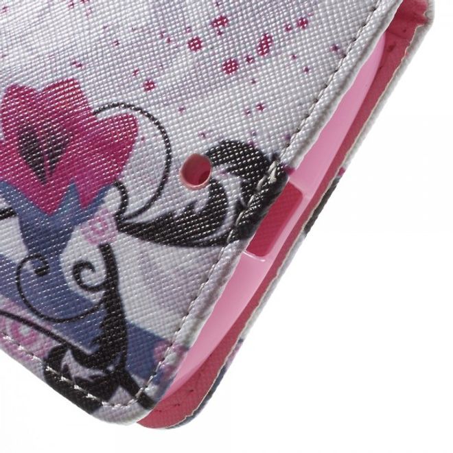 Motorola Moto X Play Leder Cover mit Lotus Blumen
