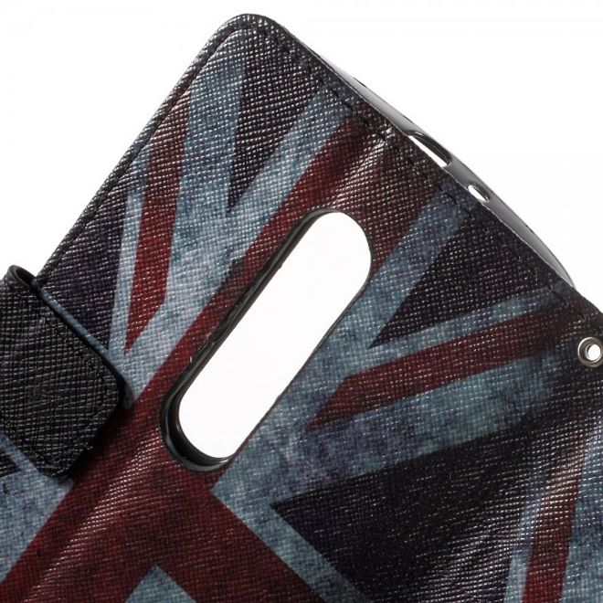 Motorola Moto X Play Leder Cover mit Union Jack Flagge retro-style