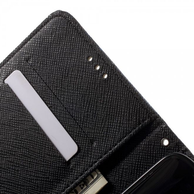 Motorola Moto X Play Leder Cover mit wunderschönem, blauem Schmetterling