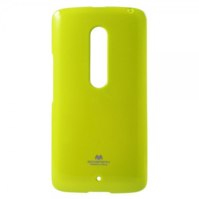 Goospery - Motorola Moto X Play Handy Hülle - TPU Soft Case - Pearl Jelly Series - lime