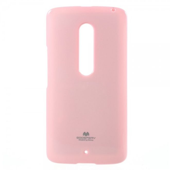 Goospery - Motorola Moto X Play Handy Hülle - TPU Soft Case - Pearl Jelly Series - rosa