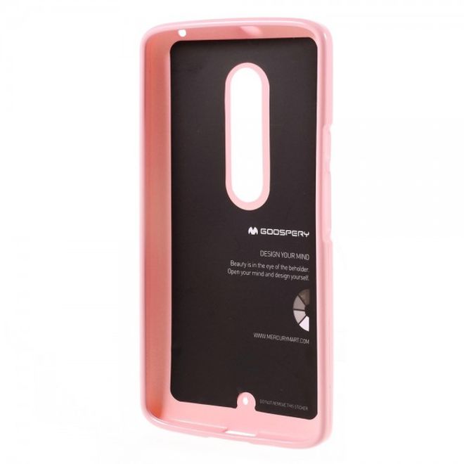 Goospery - Motorola Moto X Play Handy Hülle - TPU Soft Case - Pearl Jelly Series - rosa
