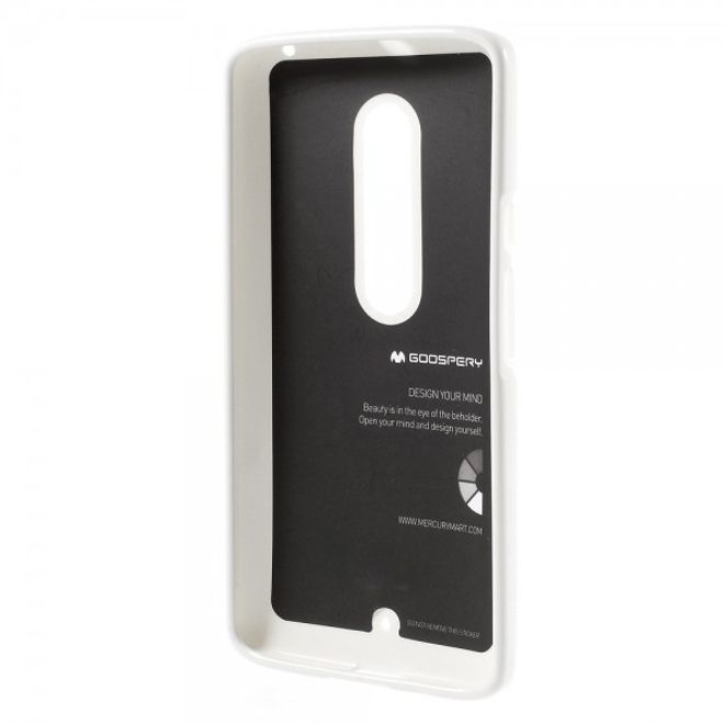 Goospery - Motorola Moto X Play Handy Hülle - TPU Soft Case - Pearl Jelly Series - weiss