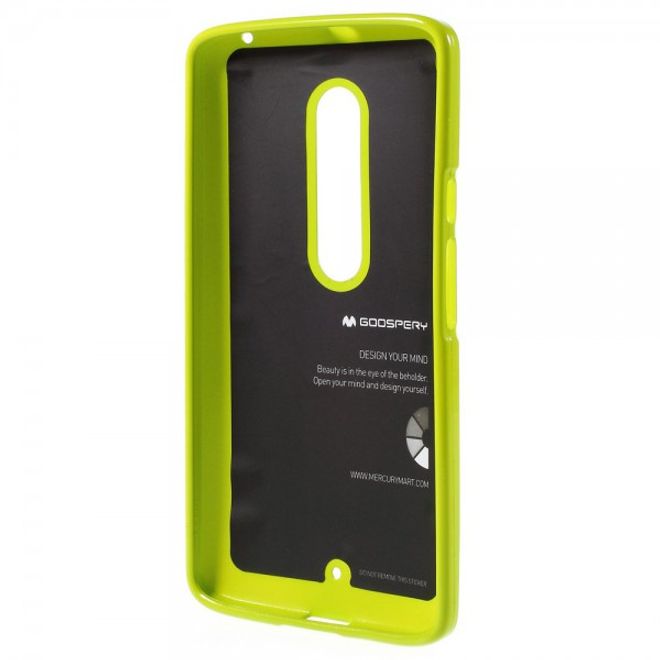 Goospery - Motorola Moto X Play Handy Hülle - TPU Soft Case - Pearl Jelly Series - lime
