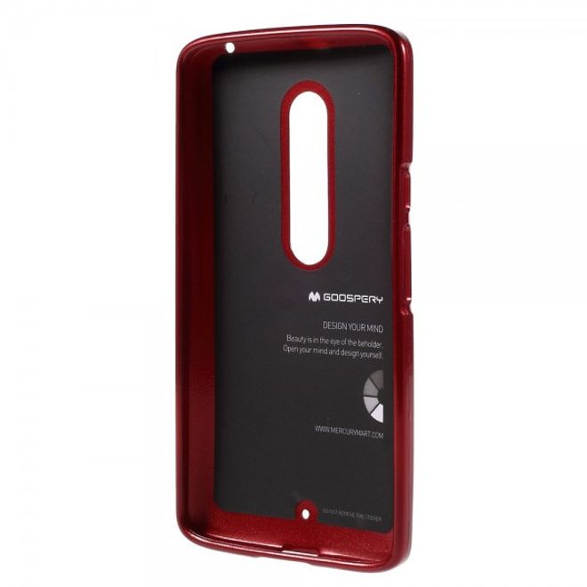 Goospery - Motorola Moto X Play Handy Hülle - TPU Soft Case - Pearl Jelly Series - rot