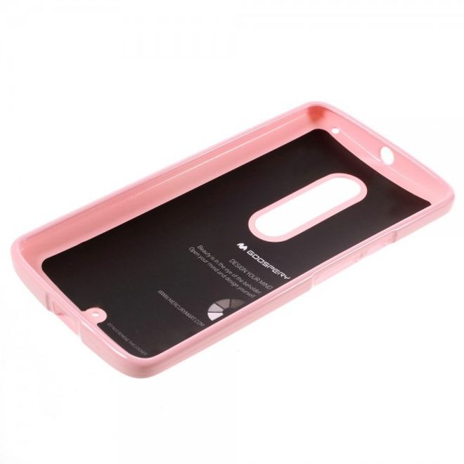 Goospery - Motorola Moto X Play Handy Hülle - TPU Soft Case - Pearl Jelly Series - rosa