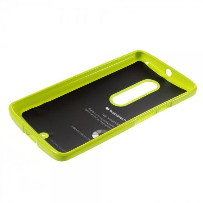 Goospery - Motorola Moto X Play Handy Hülle - TPU Soft Case - Pearl Jelly Series - lime