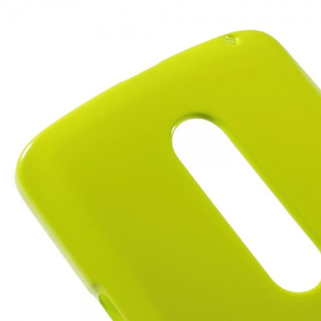 Goospery - Motorola Moto X Play Handy Hülle - TPU Soft Case - Pearl Jelly Series - lime