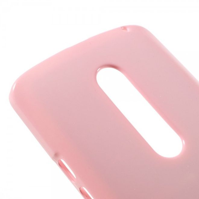 Goospery - Motorola Moto X Play Handy Hülle - TPU Soft Case - Pearl Jelly Series - rosa