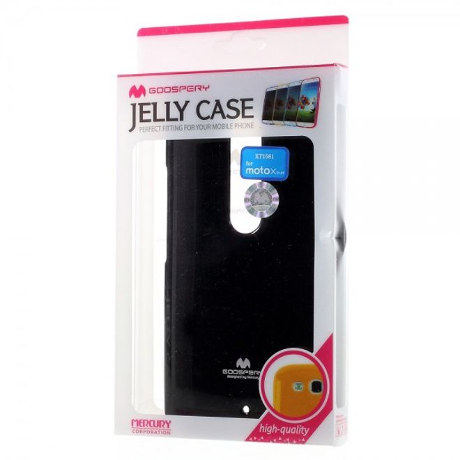 Goospery - Motorola Moto X Play Handy Hülle - TPU Soft Case - Pearl Jelly Series - schwarz