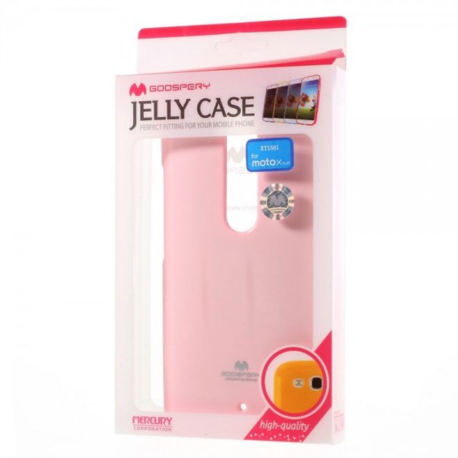 Goospery - Motorola Moto X Play Handy Hülle - TPU Soft Case - Pearl Jelly Series - rosa