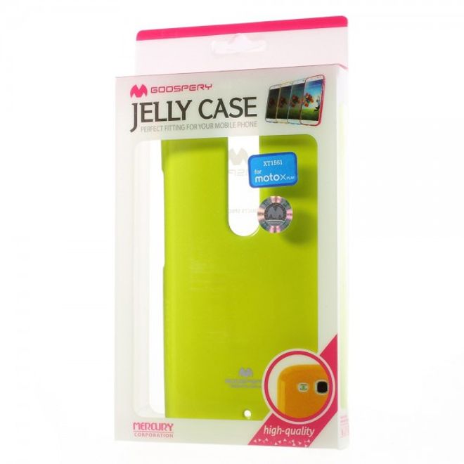 Goospery - Motorola Moto X Play Handy Hülle - TPU Soft Case - Pearl Jelly Series - lime