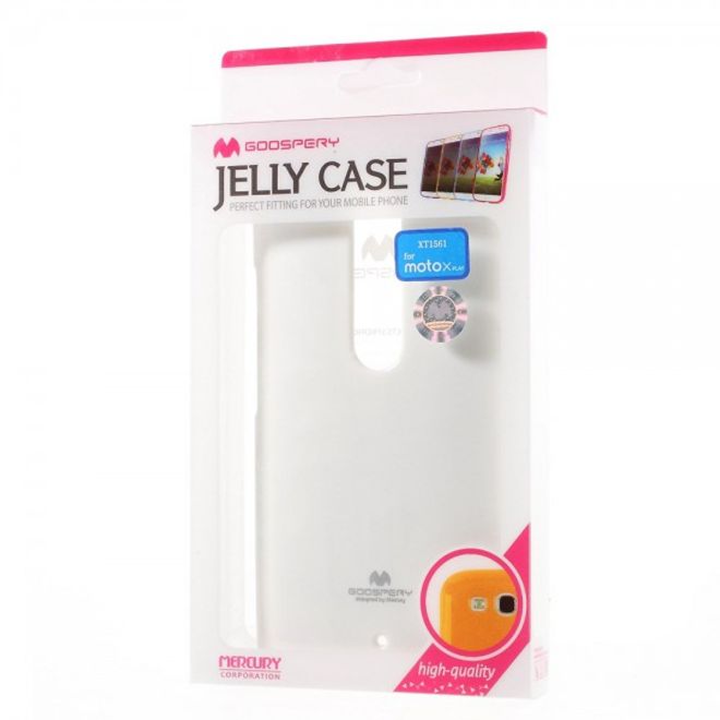 Goospery - Motorola Moto X Play Handy Hülle - TPU Soft Case - Pearl Jelly Series - weiss