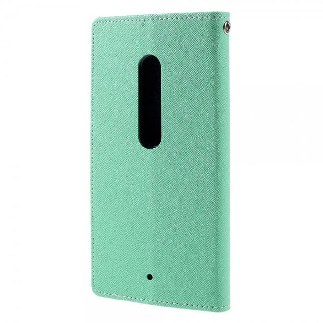 Goospery - Motorola Moto X Play Hülle - Handy Bookcover - Fancy Diary Series - mint/navy