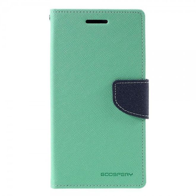 Goospery - Motorola Moto X Play Hülle - Handy Bookcover - Fancy Diary Series - mint/navy