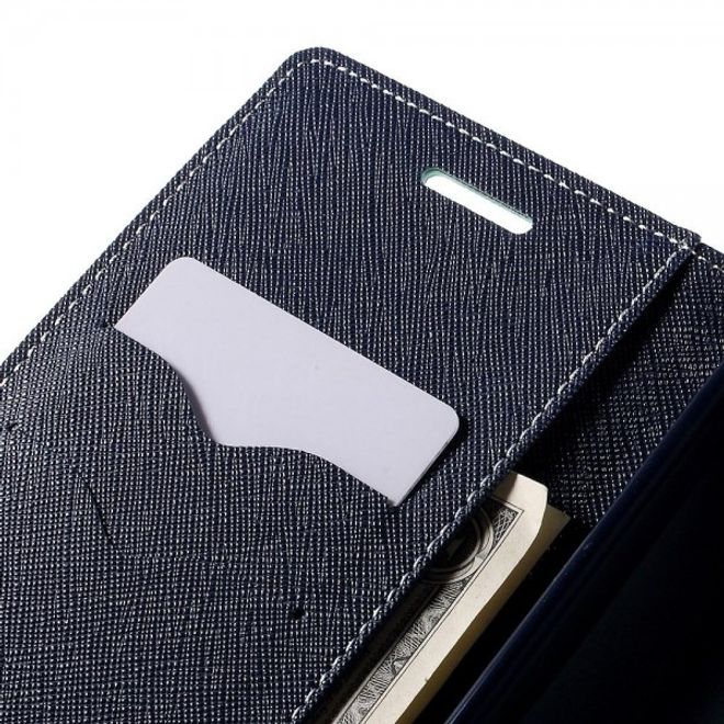 Goospery - Motorola Moto X Play Hülle - Handy Bookcover - Fancy Diary Series - mint/navy