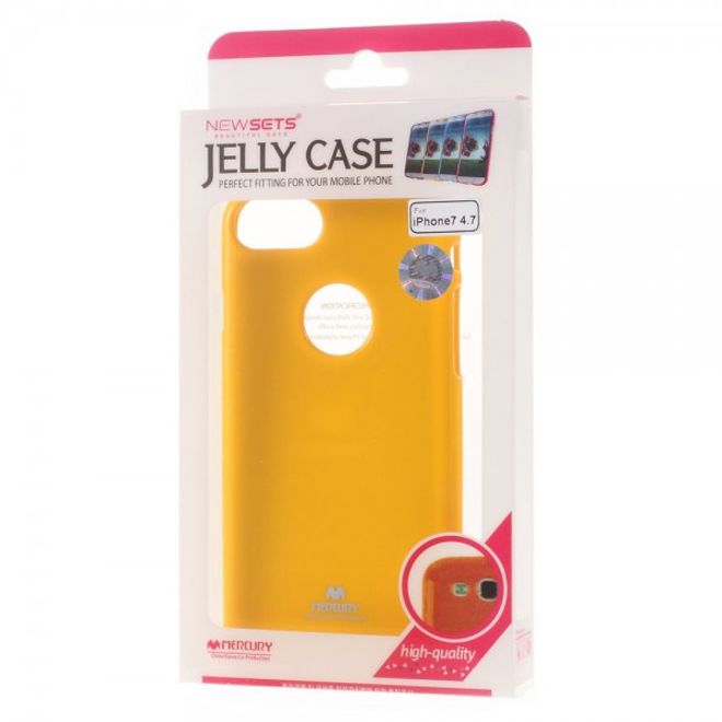 Newsets Mercury - Case für iPhone SE (2022) / SE (2020) / 8 / 7 - TPU Hülle - Flash Powder - gelb