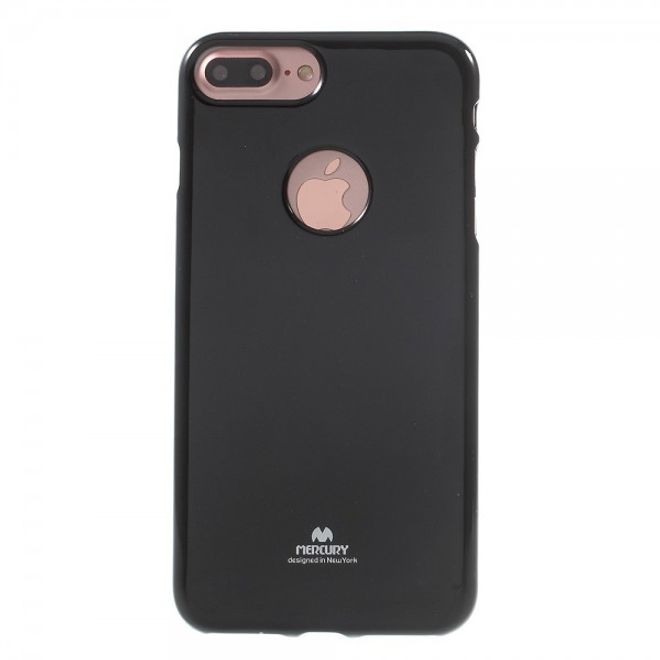 Newsets Mercury - Case für iPhone 8 Plus / 7 Plus - Hülle aus TPU Plastik - leicht glänzend - schwarz