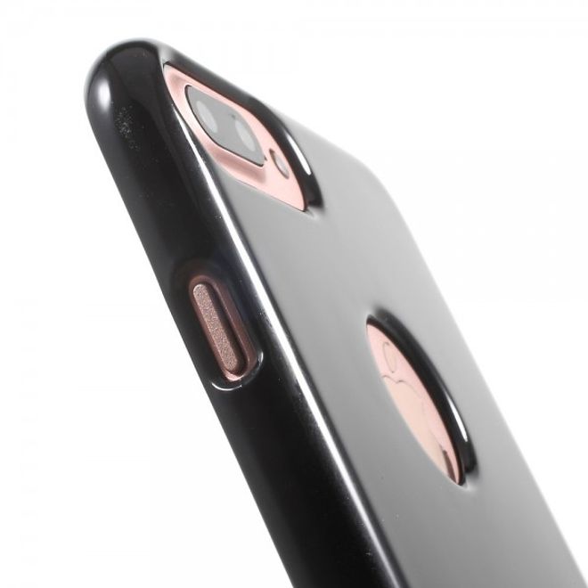 Newsets Mercury - Case für iPhone 8 Plus / 7 Plus - Hülle aus TPU Plastik - leicht glänzend - schwarz