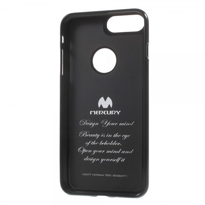 Newsets Mercury - Case für iPhone 8 Plus / 7 Plus - Hülle aus TPU Plastik - leicht glänzend - schwarz