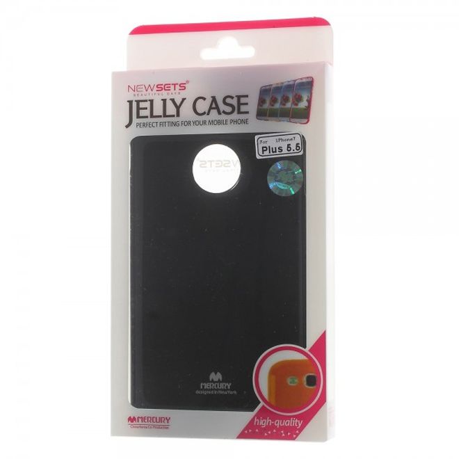 Newsets Mercury - Case für iPhone 8 Plus / 7 Plus - Hülle aus TPU Plastik - leicht glänzend - schwarz