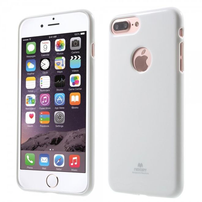 Newsets Mercury - Case für iPhone 8 Plus / 7 Plus - Hülle aus TPU Plastik - leicht glänzend - weiss