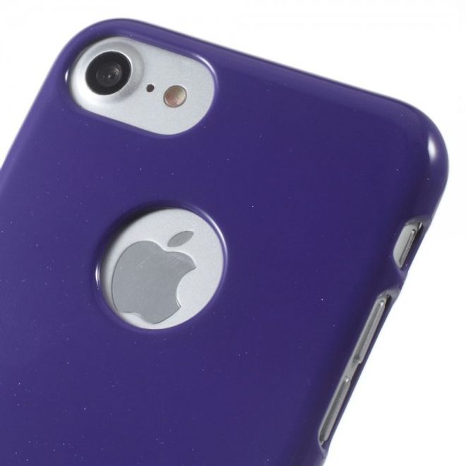 Newsets Mercury - iPhone SE (2022) / SE (2020) / 8 / 7 Case - TPU Hülle - Flash Powder - purpur