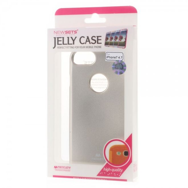 Newsets Mercury - iPhone SE (2022) / SE (2020) / 8 / 7 Case - TPU Hülle - Flash Powder - champagnerfarben