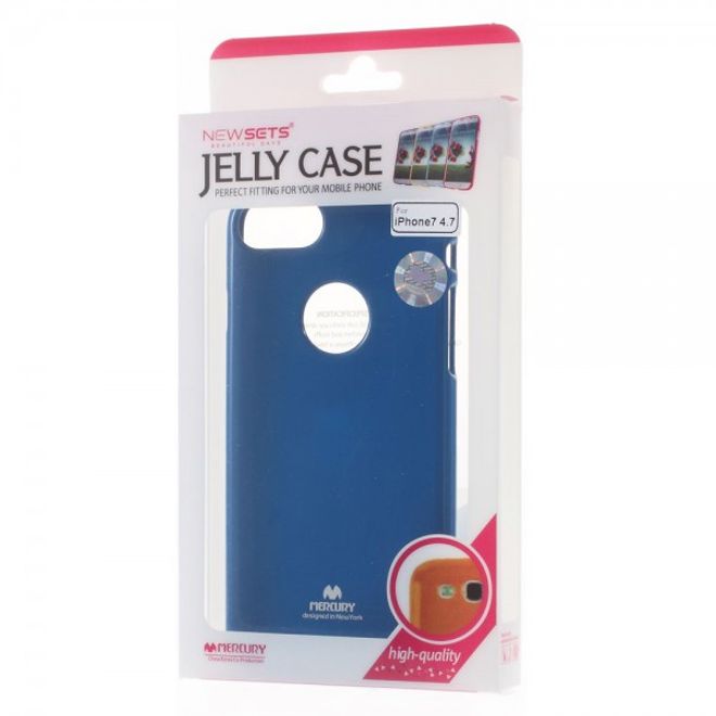 Newsets Mercury - iPhone SE (2022) / SE (2020) / 8 / 7 Case - TPU Hülle - Flash Powder - dunkelblau