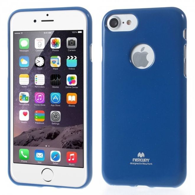 Newsets Mercury - iPhone SE (2022) / SE (2020) / 8 / 7 Case - TPU Hülle - Flash Powder - dunkelblau