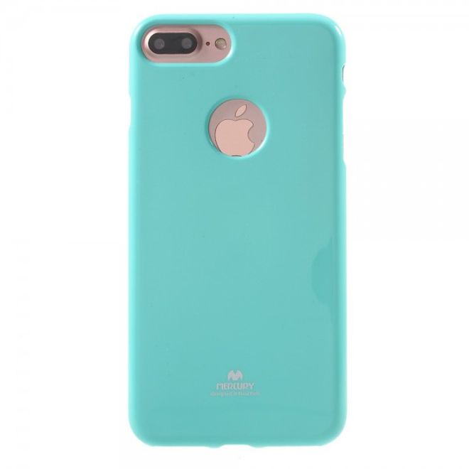 Newsets Mercury - iPhone 8 Plus / 7 Plus Case - Hülle aus TPU Plastik - leicht glänzend - cyan
