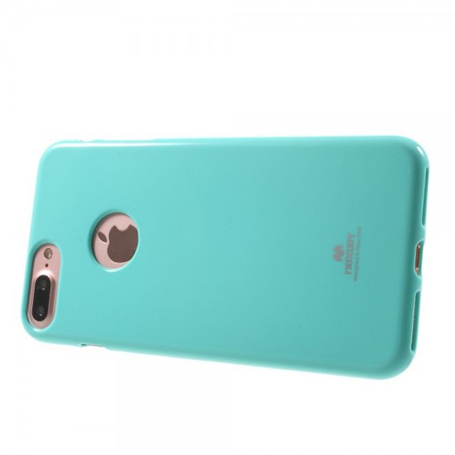 Newsets Mercury - iPhone 8 Plus / 7 Plus Case - Hülle aus TPU Plastik - leicht glänzend - cyan
