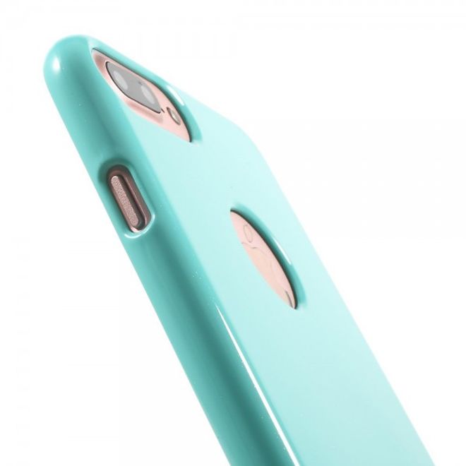 Newsets Mercury - iPhone 8 Plus / 7 Plus Case - Hülle aus TPU Plastik - leicht glänzend - cyan