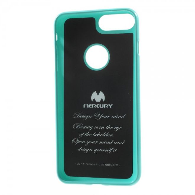 Newsets Mercury - iPhone 8 Plus / 7 Plus Case - Hülle aus TPU Plastik - leicht glänzend - cyan