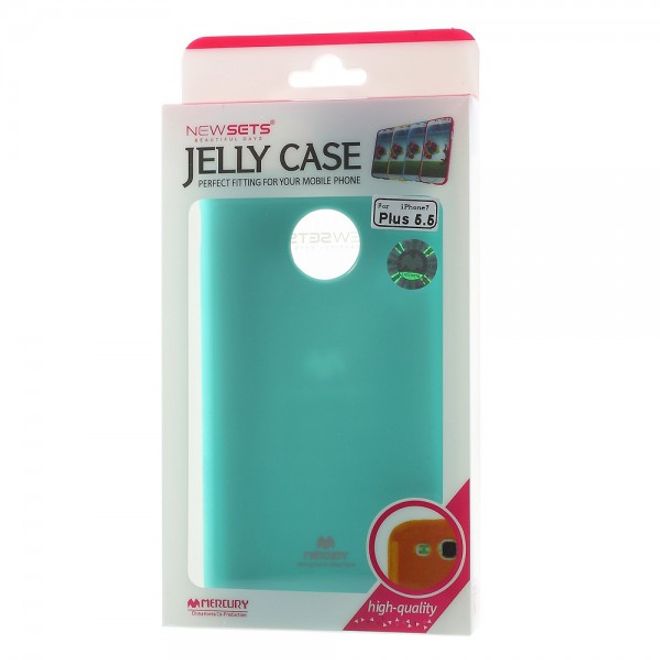 Newsets Mercury - iPhone 8 Plus / 7 Plus Case - Hülle aus TPU Plastik - leicht glänzend - cyan