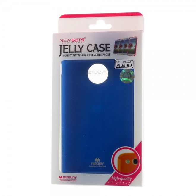 Newsets Mercury - iPhone 8 Plus / 7 Plus Case - Hülle aus TPU Plastik - leicht glänzend - dunkelblau