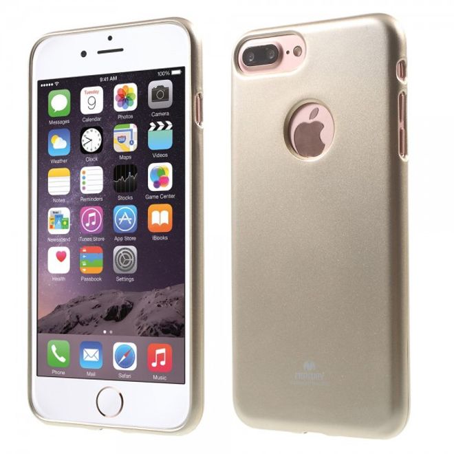Newsets Mercury - iPhone 8 Plus / 7 Plus Case - Hülle aus TPU Plastik - leicht glänzend - gold
