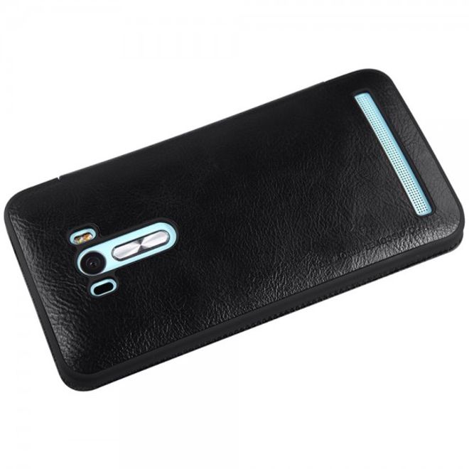 Nillkin - Asus Zenfone Selfie Handyhülle - Cover aus Leder - Qin Series - Smart View - schwarz