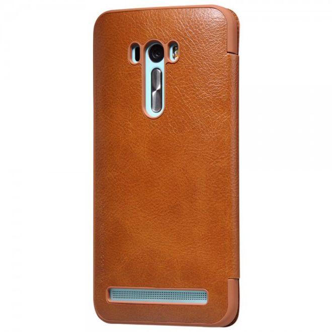 Nillkin - Asus Zenfone Selfie Handyhülle - Cover aus Leder - Qin Series - Smart View - braun