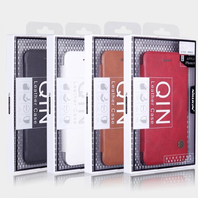 Nillkin - Asus Zenfone Selfie Handyhülle - Cover aus Leder - Qin Series - Smart View - braun